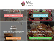 Tablet Screenshot of bethsbakeshoppe.com